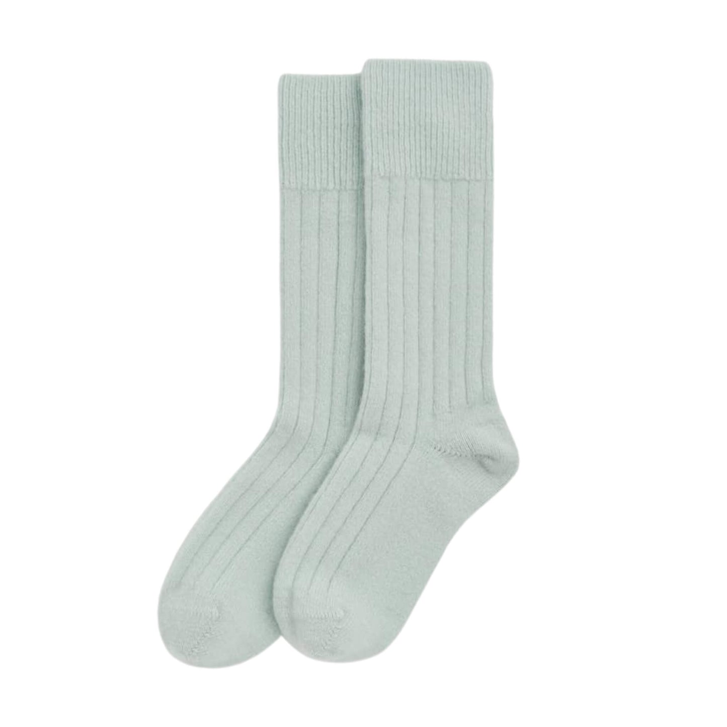 Merino Bed Socks in Winter Mint