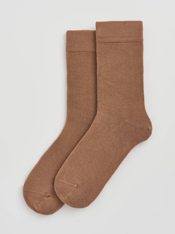 Bamboo Socks in Biscuit Beige