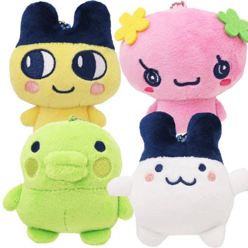 Kuchipatchi Tamagotchi plush keychain group shot