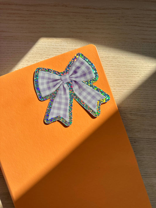 Bow Glitter Vinyl Sticker