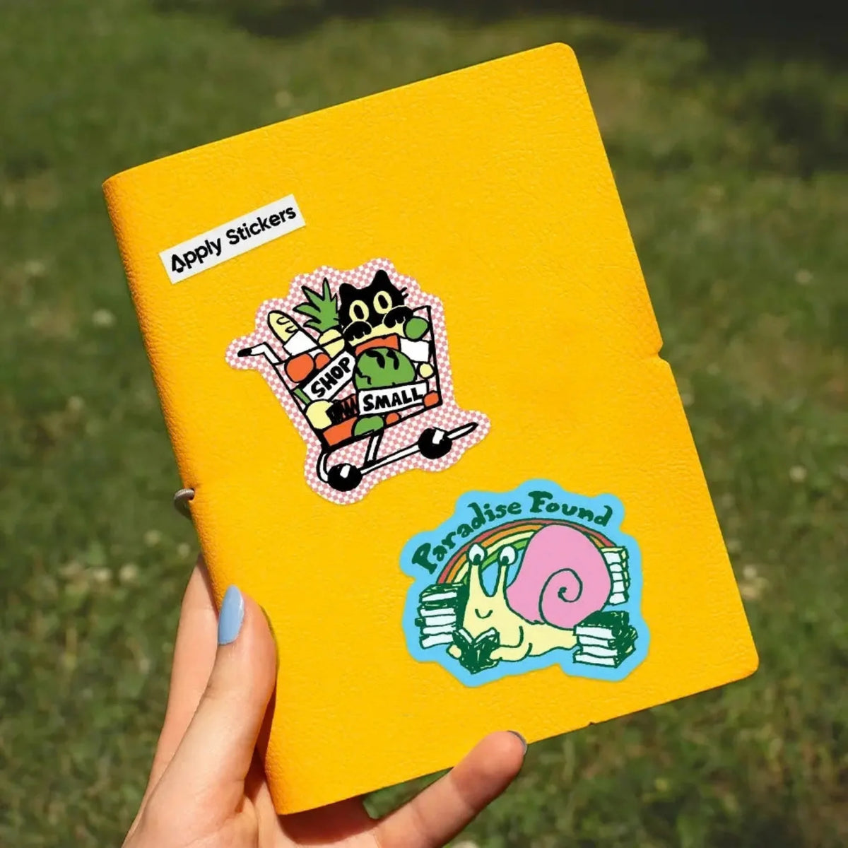 Paradise Found Reading Snail Sticker