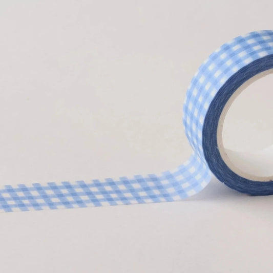 Blue gingham washi tape
