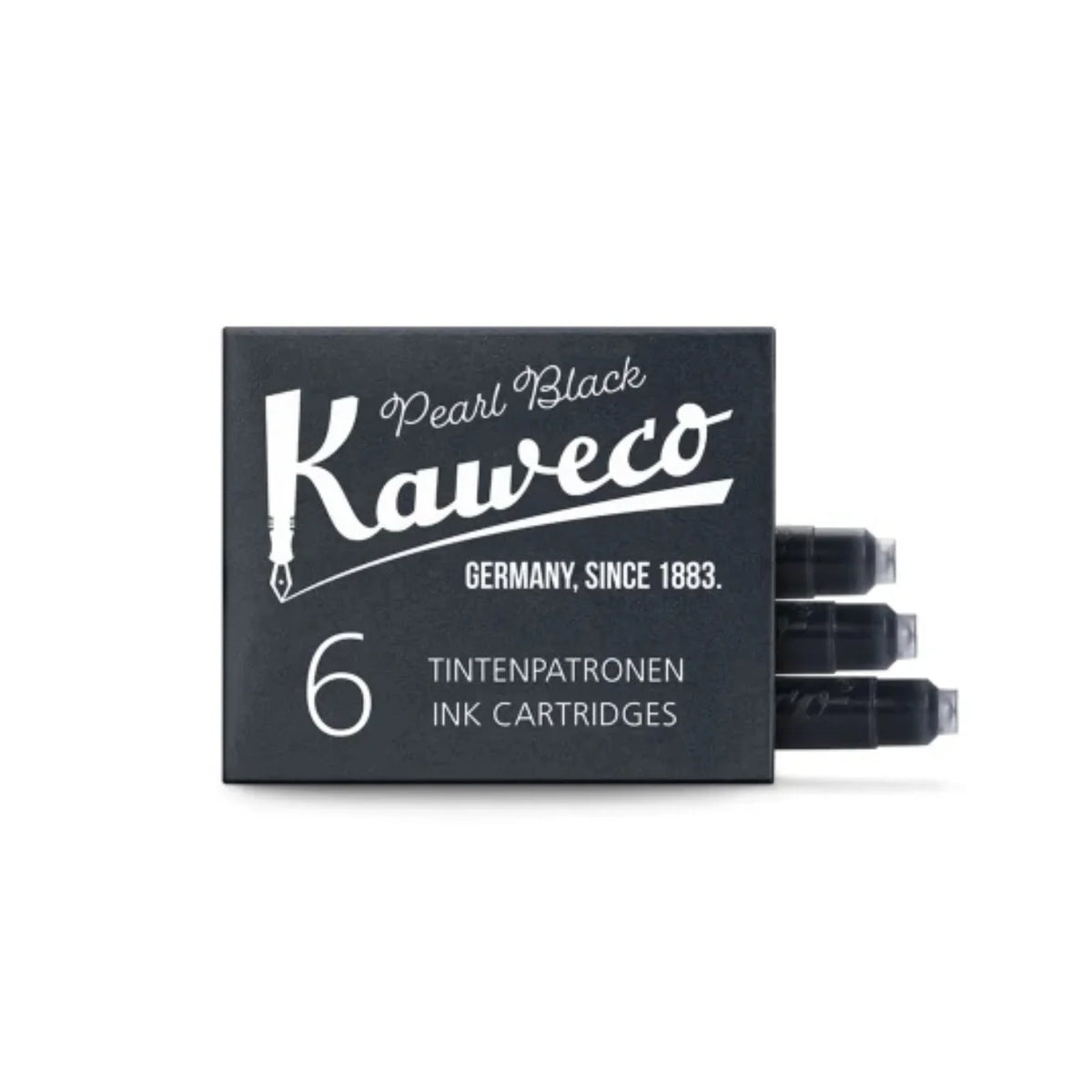 Kaweco Ink Cartridges, Pack of 6 - Pearl Black