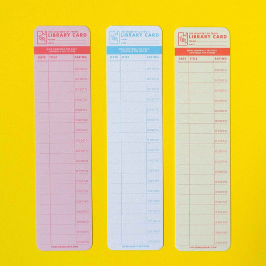 Library Card Bookmark: Blue - Bookmark - Subject to Change