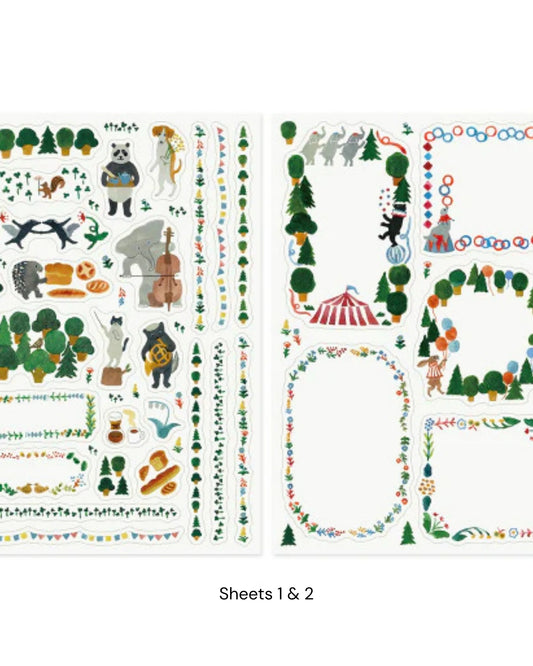 Midori Yuru Log Sticker Sheets – Scandinavia (Set of 2)