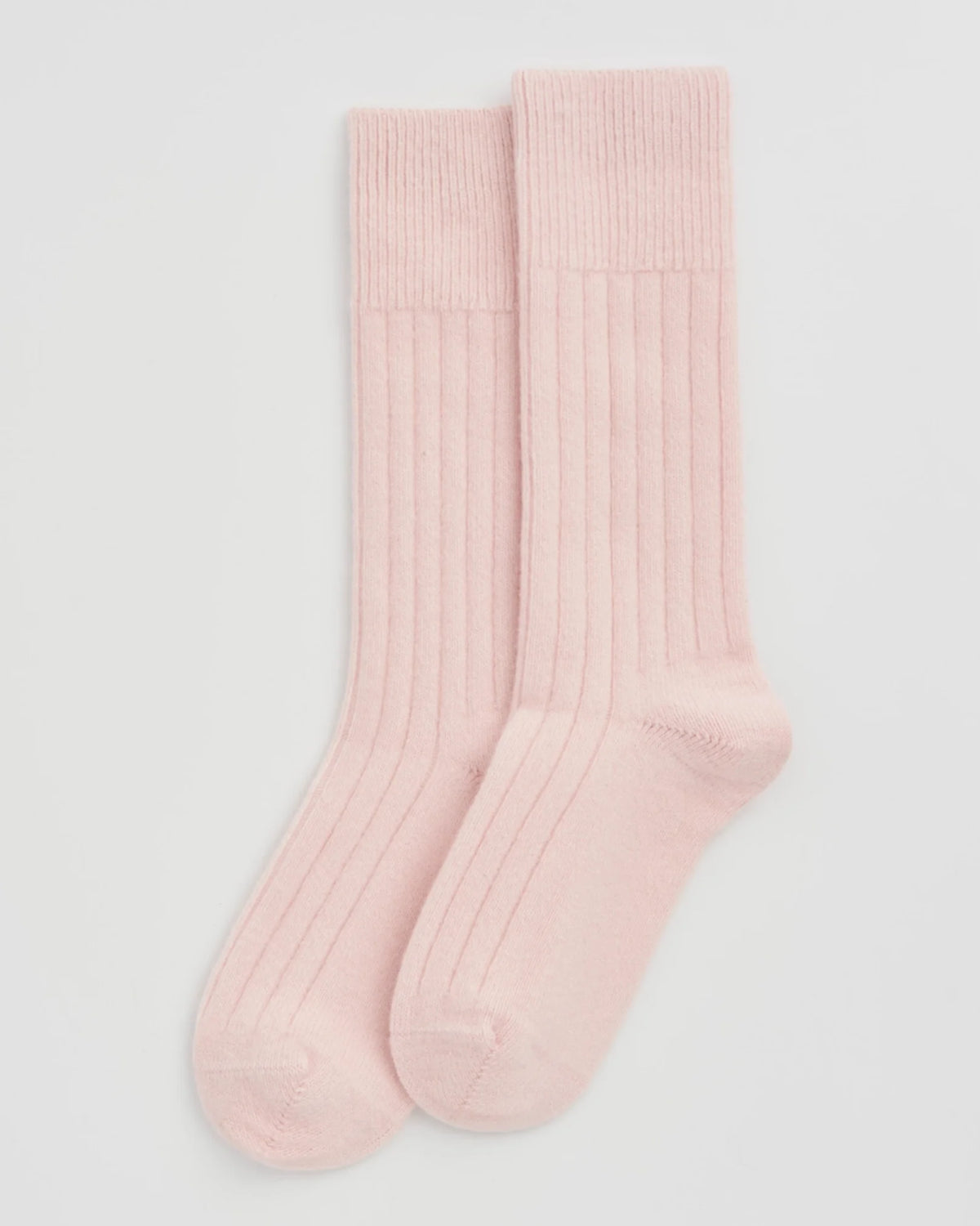 Merino Bed Socks in Frosting Pink