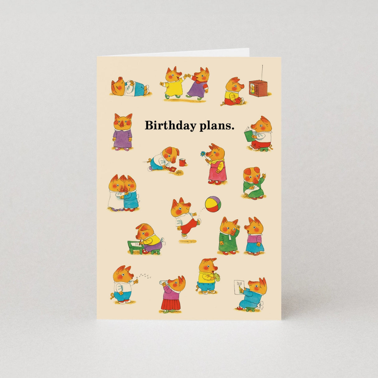 Birthday Plans Richard Scarry Greeting Card