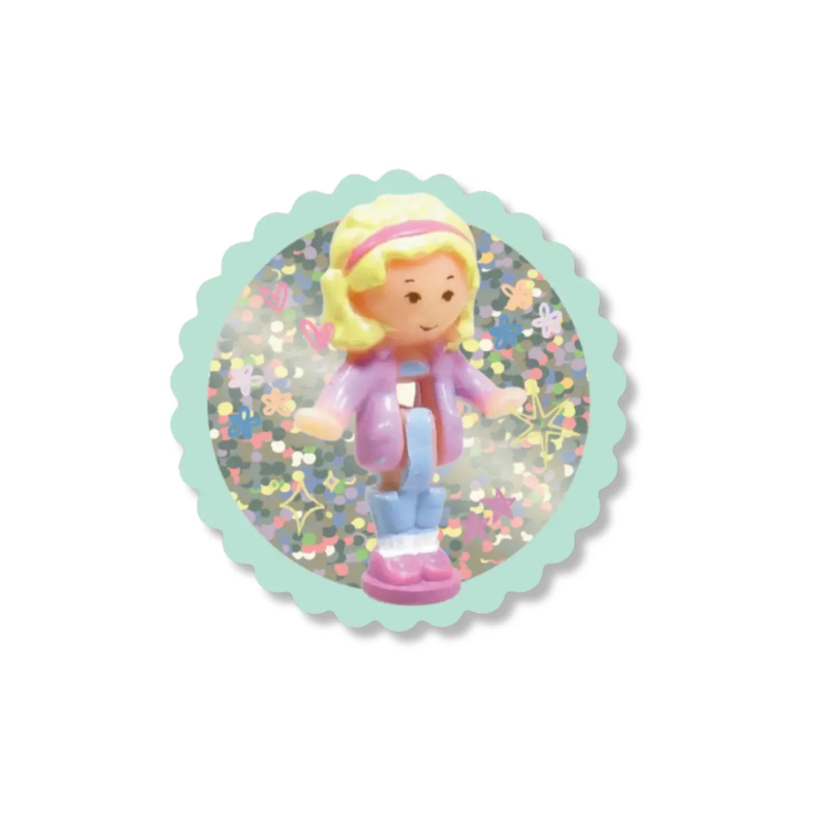 Polly Glitter Sticker