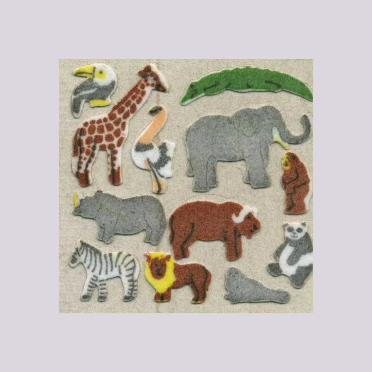 Stickermagic Fuzzy Micro Wildlife Mini Sticker Sheet