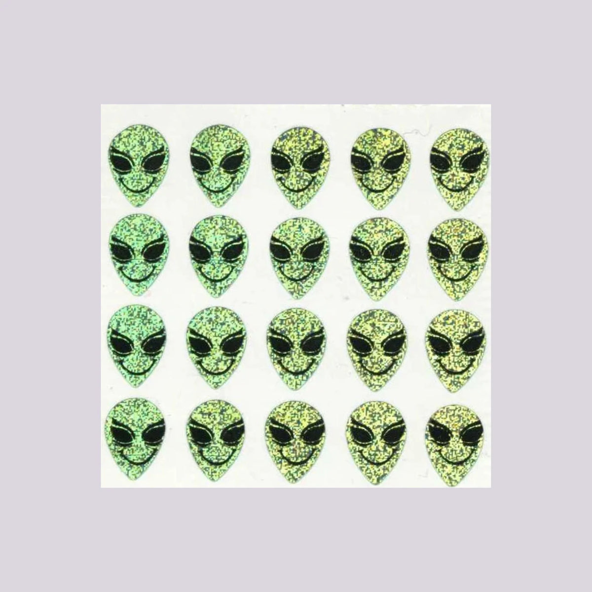 Stickermagic Prismatic Smiley Alien Mini Sticker Sheet