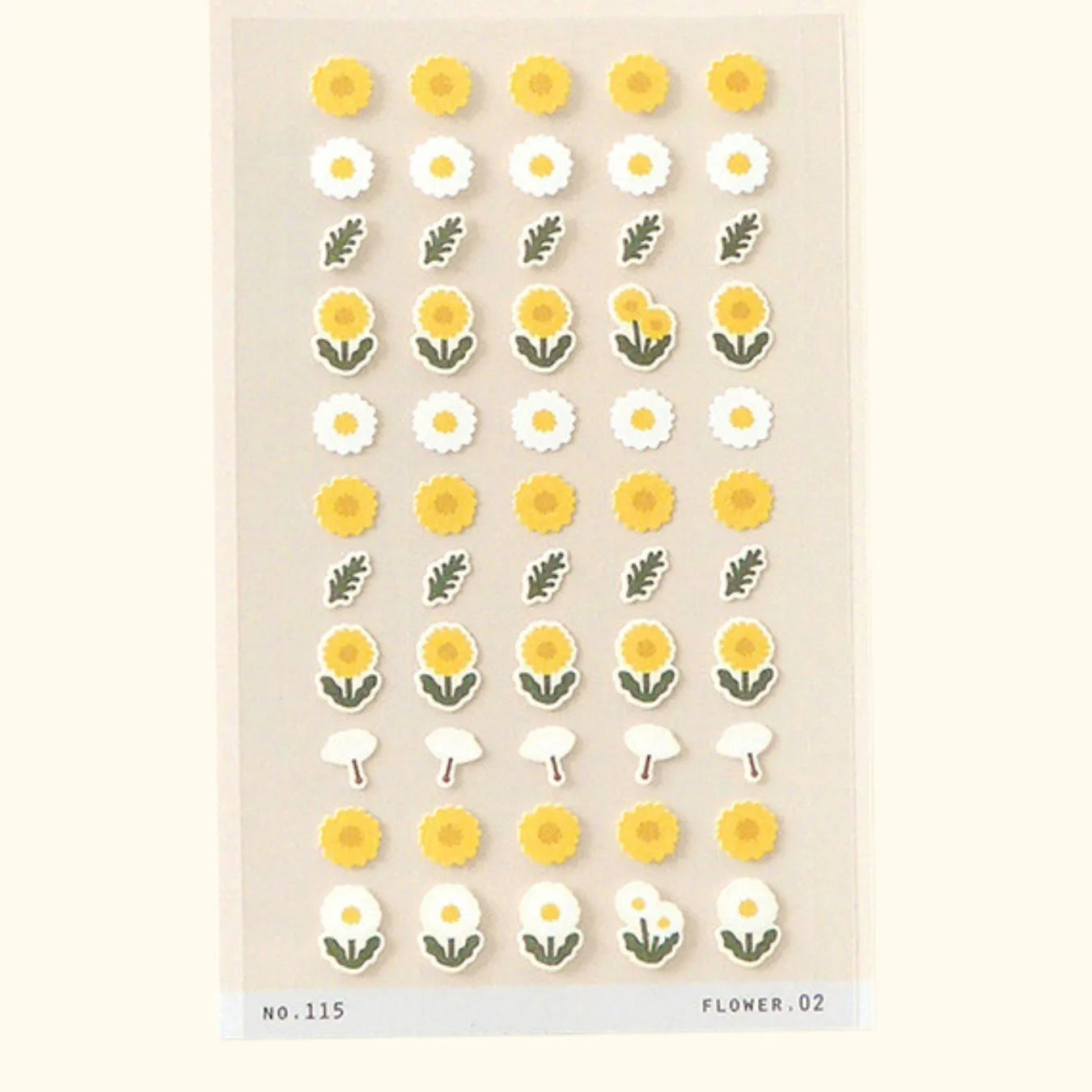 Suatelier Miniseries Sticker Sheet – Flower.02 (Daisies)