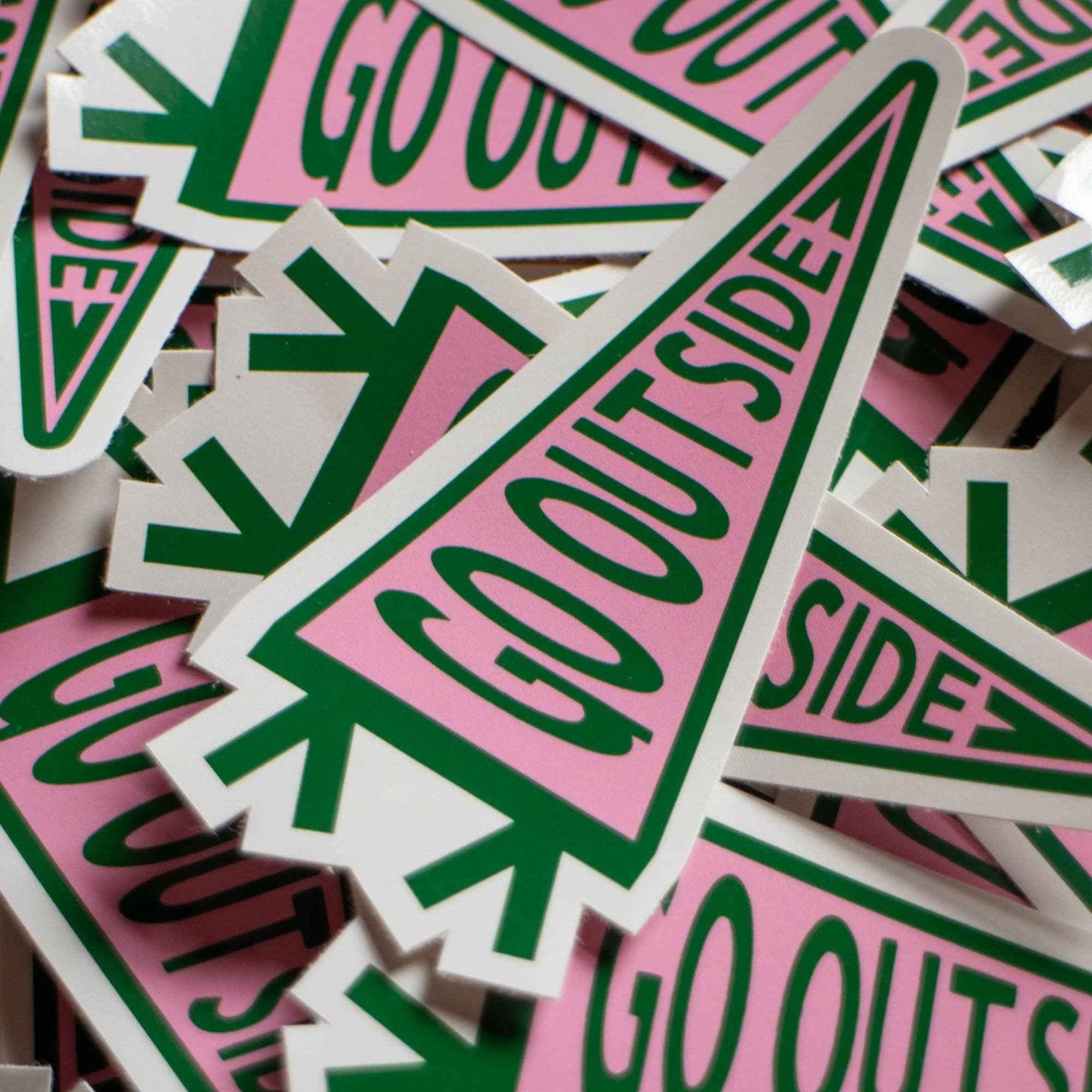 Go Outside sticker for laptop notebooks etc