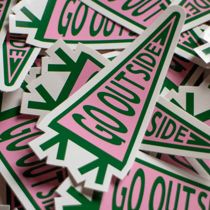 Go Outside sticker for laptop notebooks etc