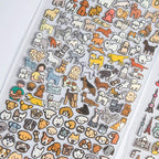 Zero Per Zero illustrated sticker sheet dog theme