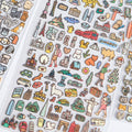 illustrated sticker sheet from zero per zero