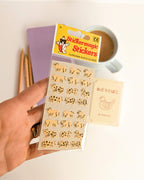 Fuzzy Micro Pig Mini Sticker Sheet