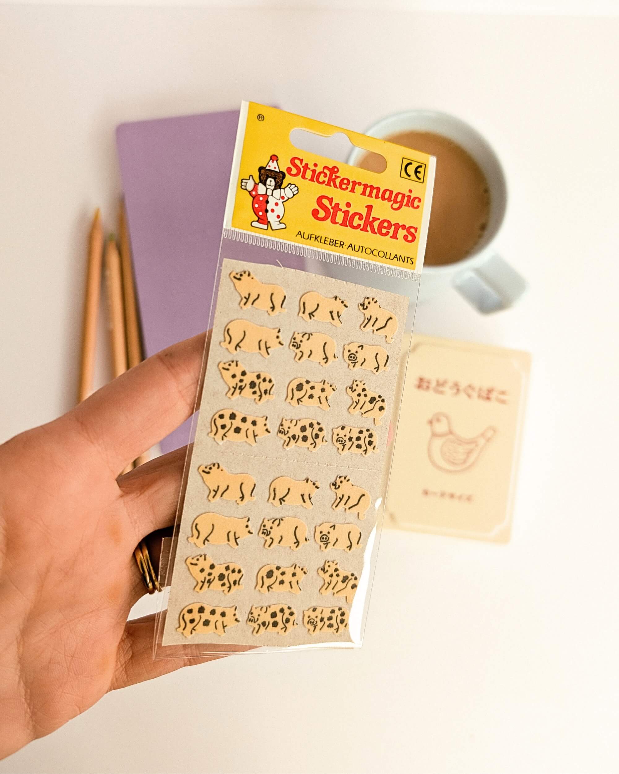 Fuzzy Micro Pig Mini Sticker Sheet