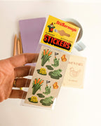 Fuzzy Frog & Lily Pad Mini Sticker Sheet