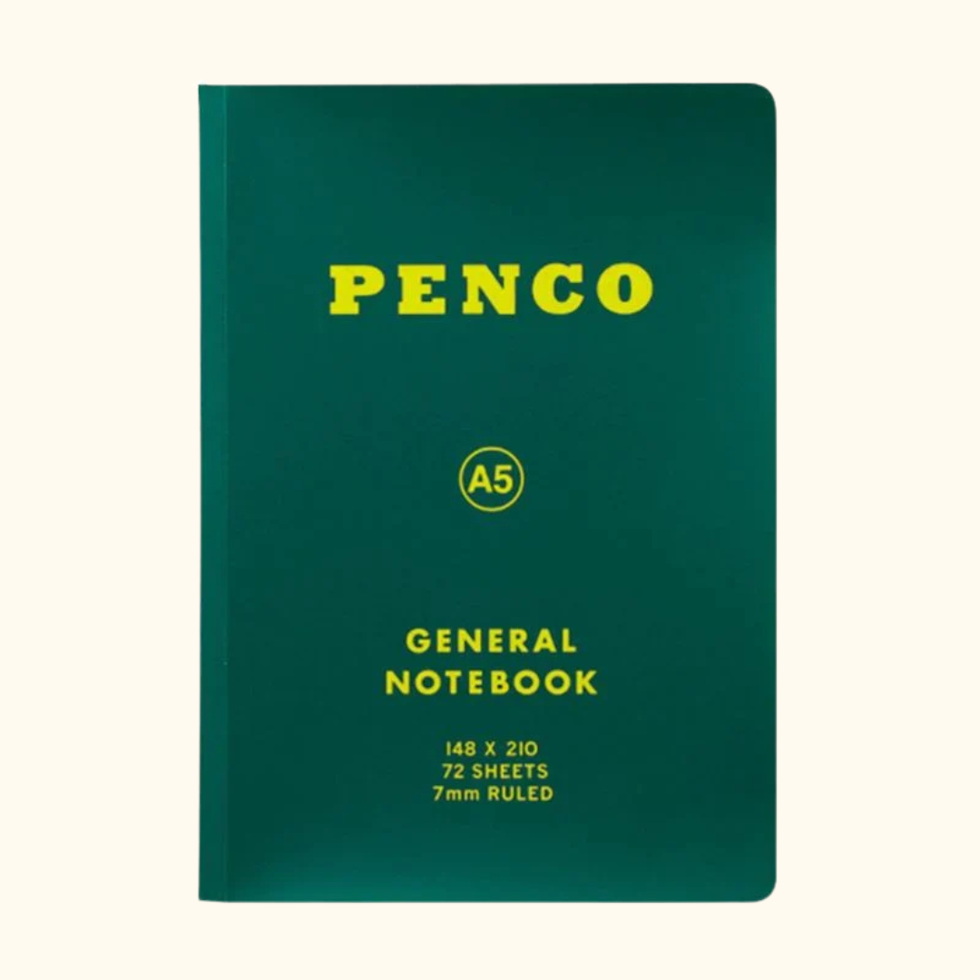 Penco Soft Notebook in A5 Ruled - Green