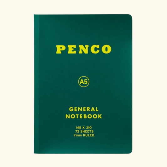 Penco Soft Notebook in A5 Ruled - Green