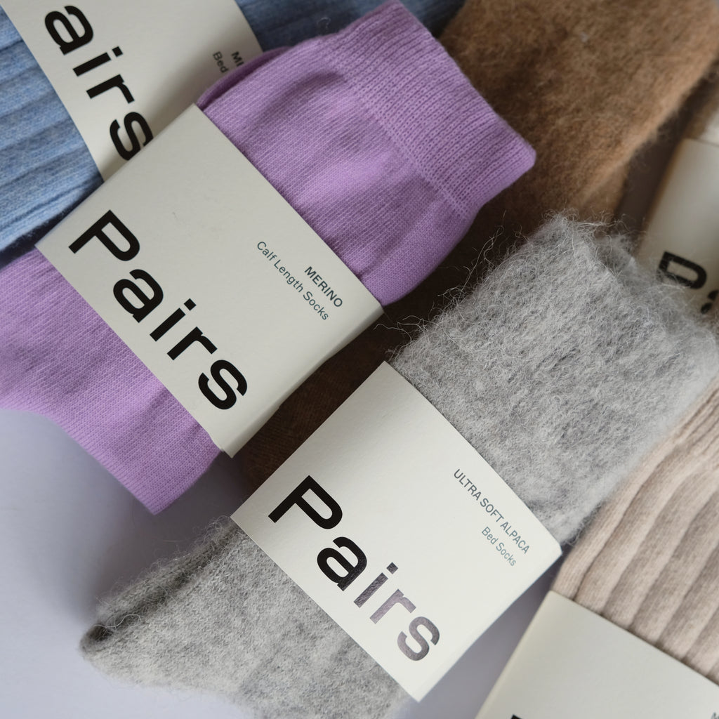 pairs merino bed socks in different colours