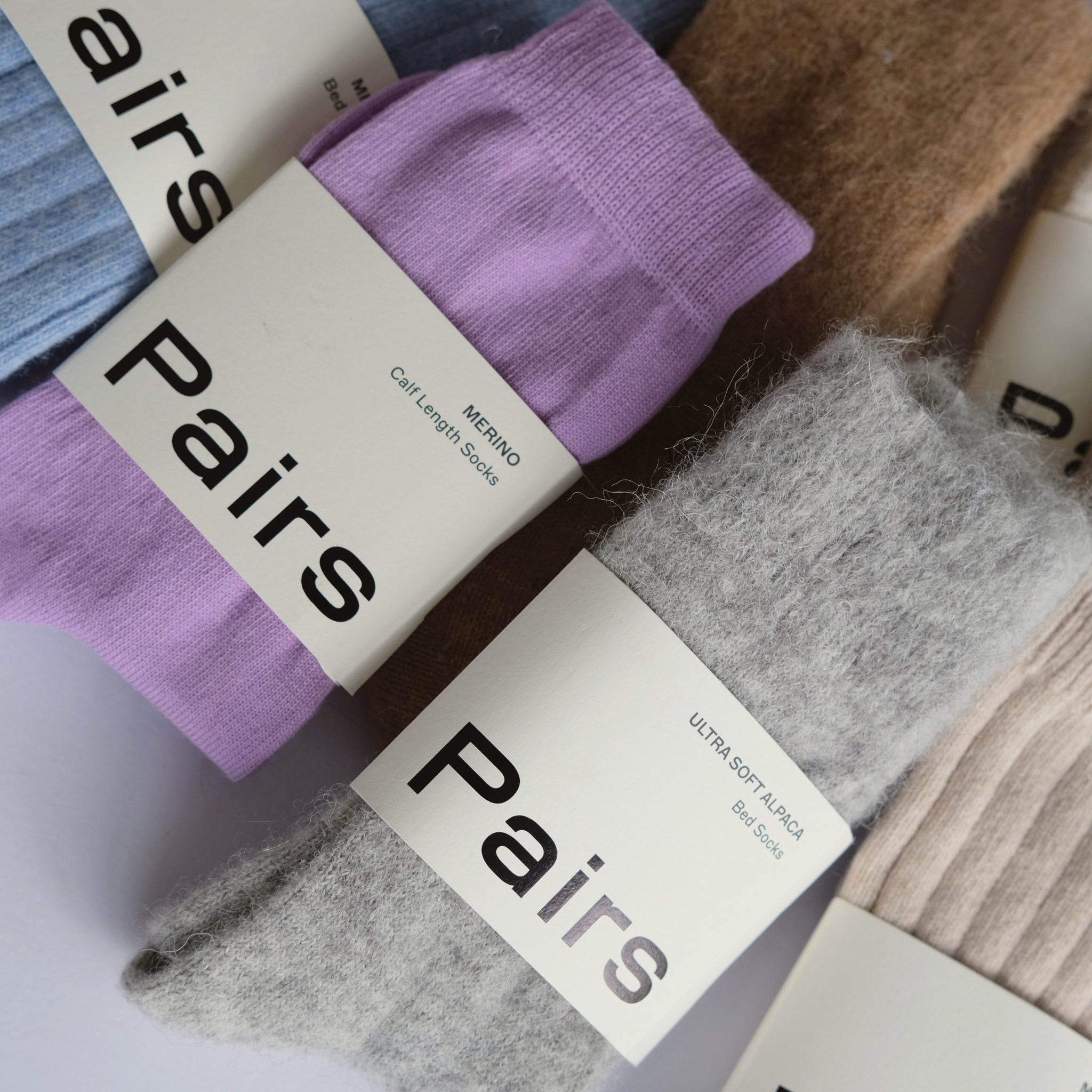 pairs merino bed socks in different colours