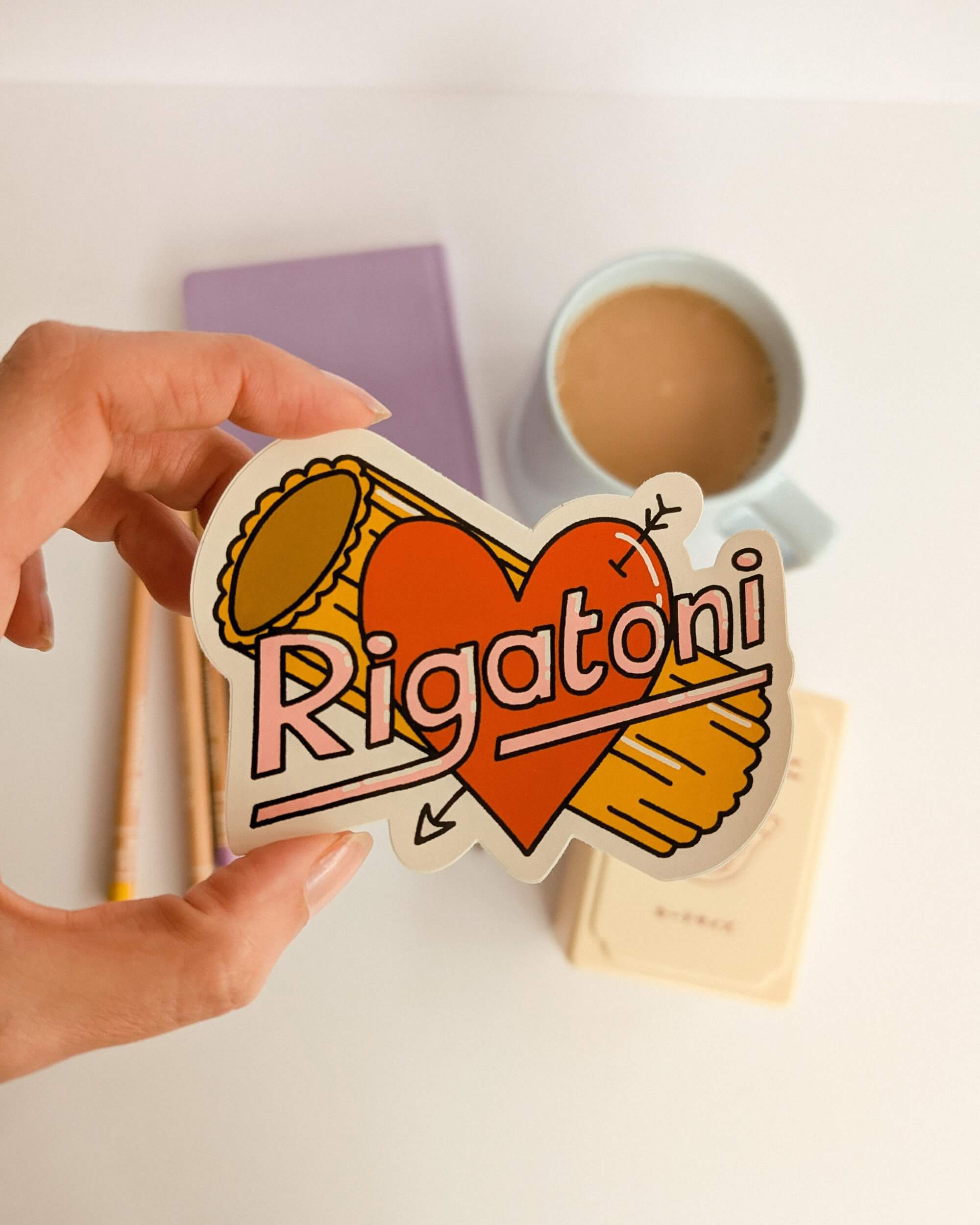 Rigatoni Sticker in Gloss Vinyl