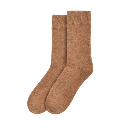 Ultra Soft Alpaca Socks in Biscuit Beige