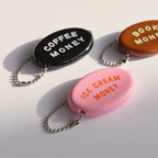 Retro rubber coin purse keychains