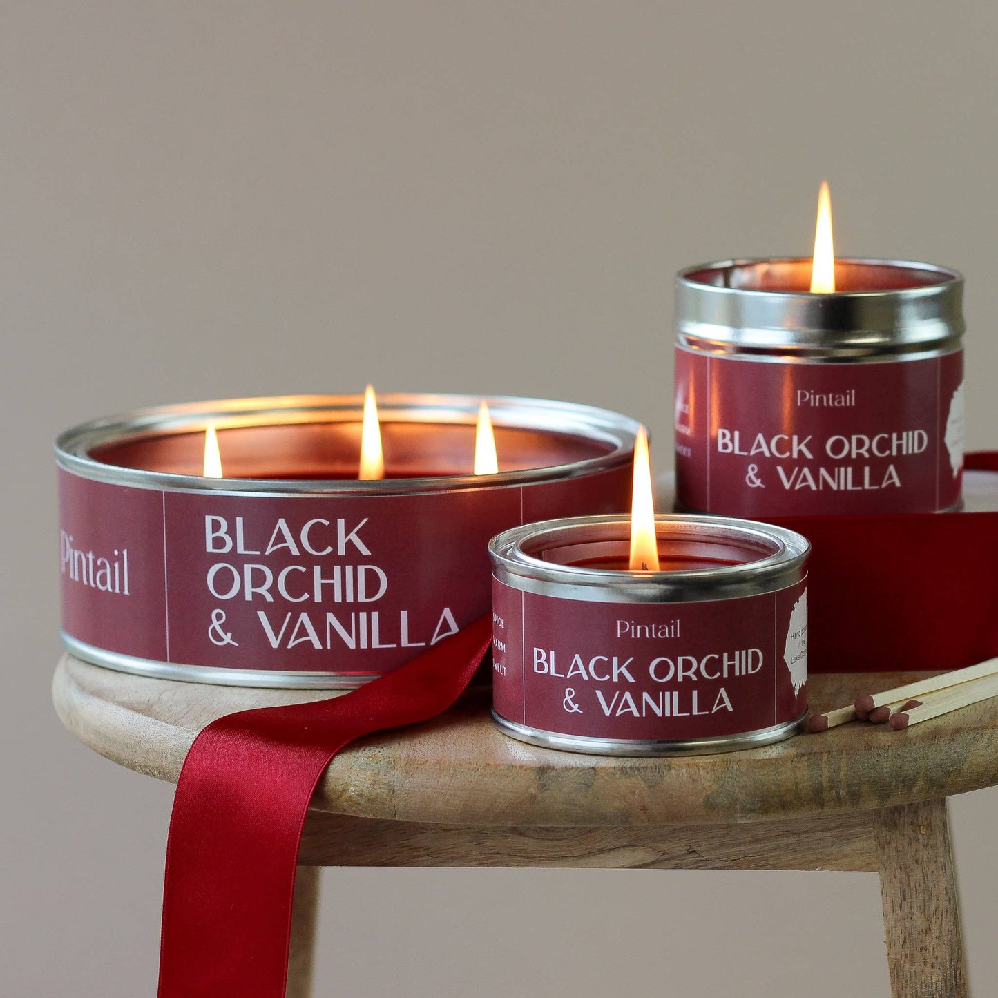 Black Orchid & Vanilla Candle in Paint Pot Tin