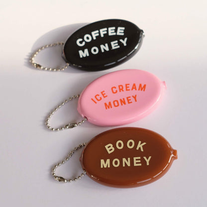 Collection of Retro Rubber Coin Keyrings