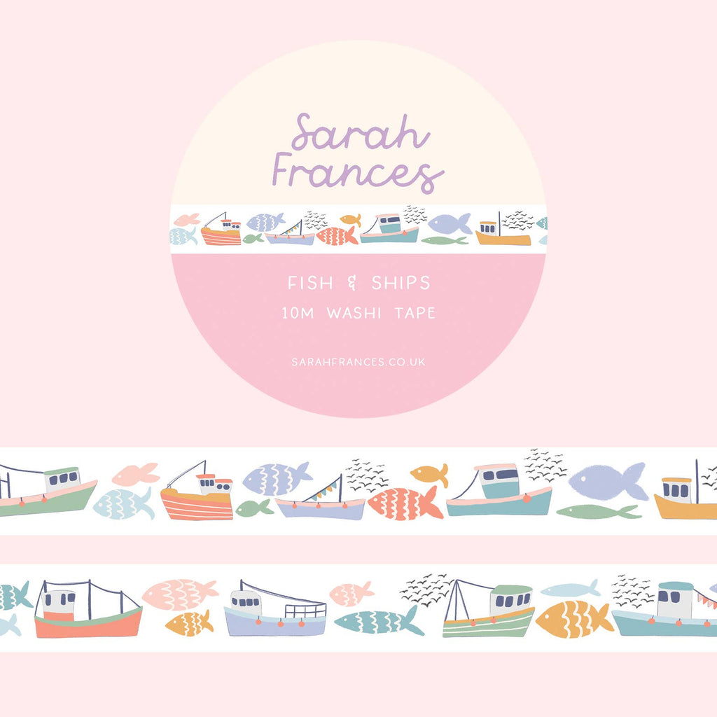 Fish and Ships Washi Tape