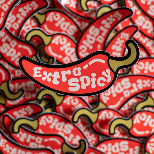 Extra Spicy book lover vinyl sticker