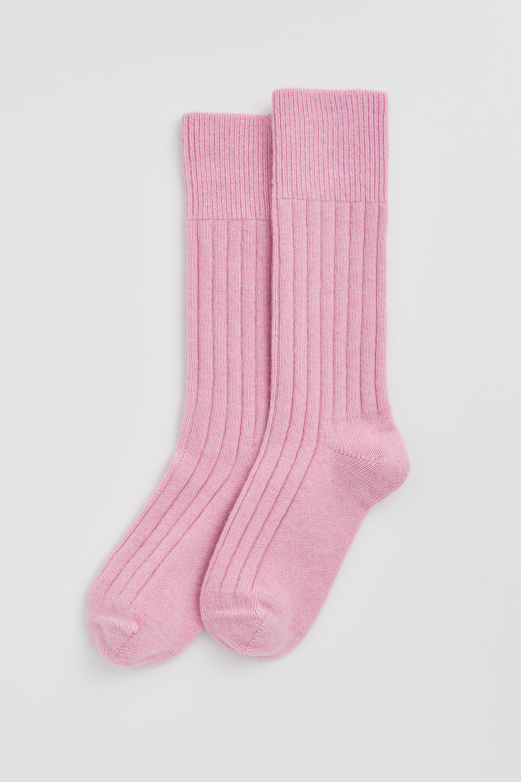 Merino Bed Socks in Sugar Pink