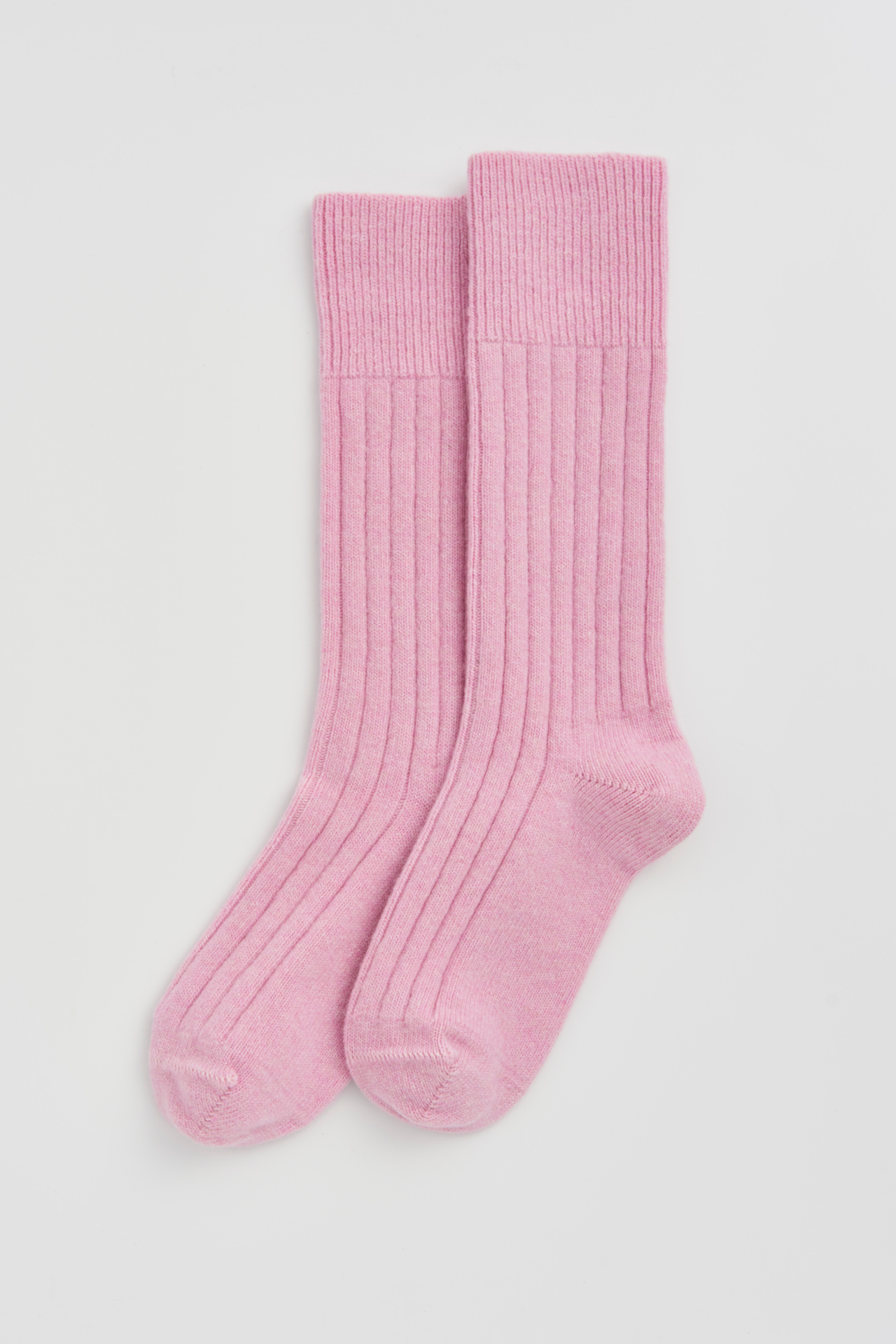 Merino Bed Socks in Sugar Pink