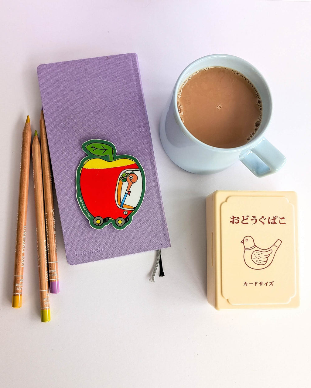 richard scarry sticker on hobonichi notebook