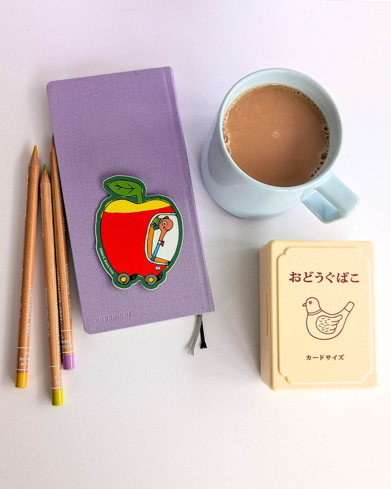 Richard Scarry Lowly Worm Apple Car Sticker