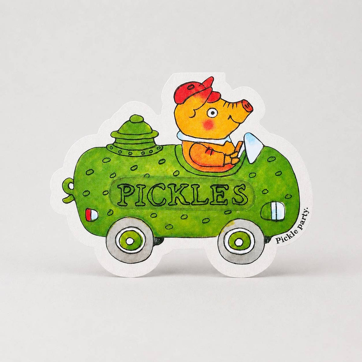 Pickle Pig Car Richard Scarry Die-cut Card