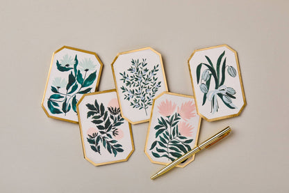 Peonies Botanical Card - Blank Inside