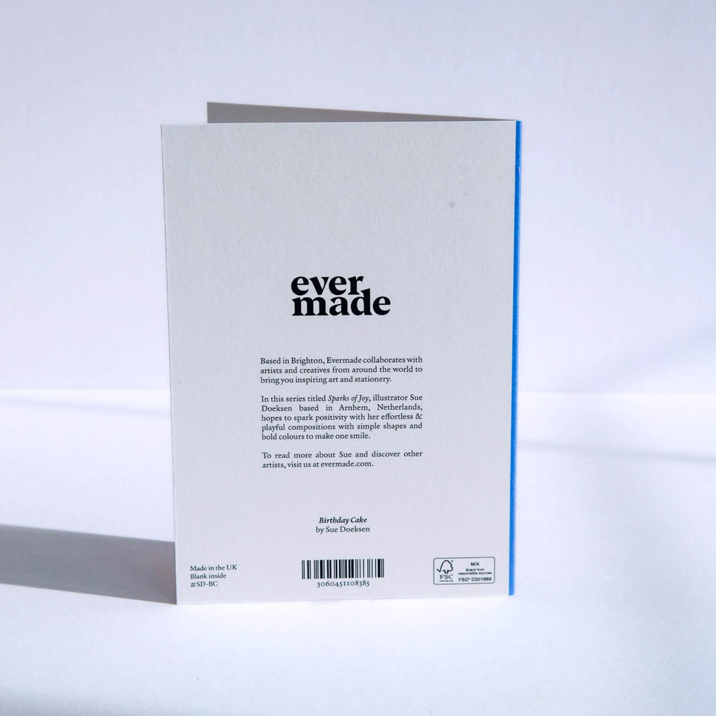 Back of Birthday Cake Greeting Card by Sue Doeksen