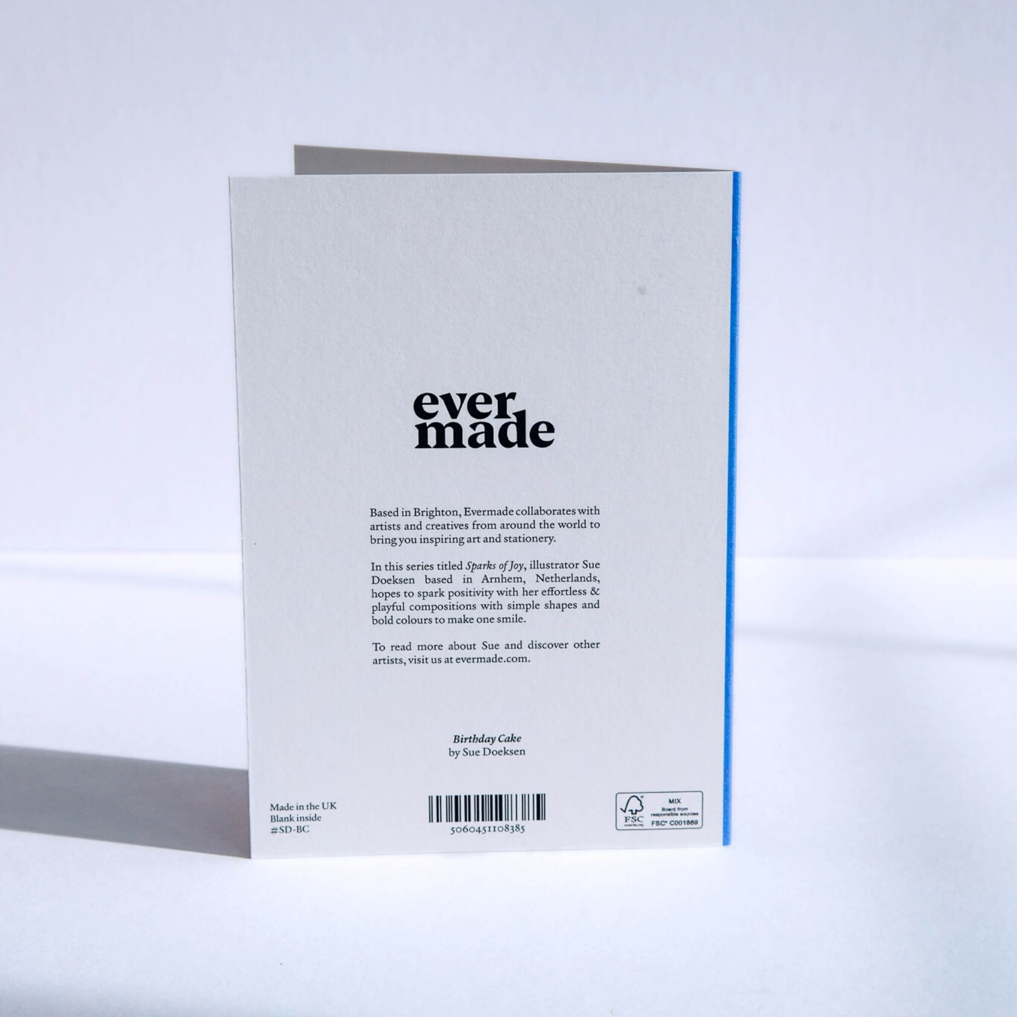 Back of Birthday Cake Greeting Card by Sue Doeksen