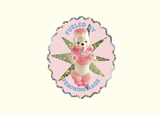 Shellflower Poodle Glitter Sticker