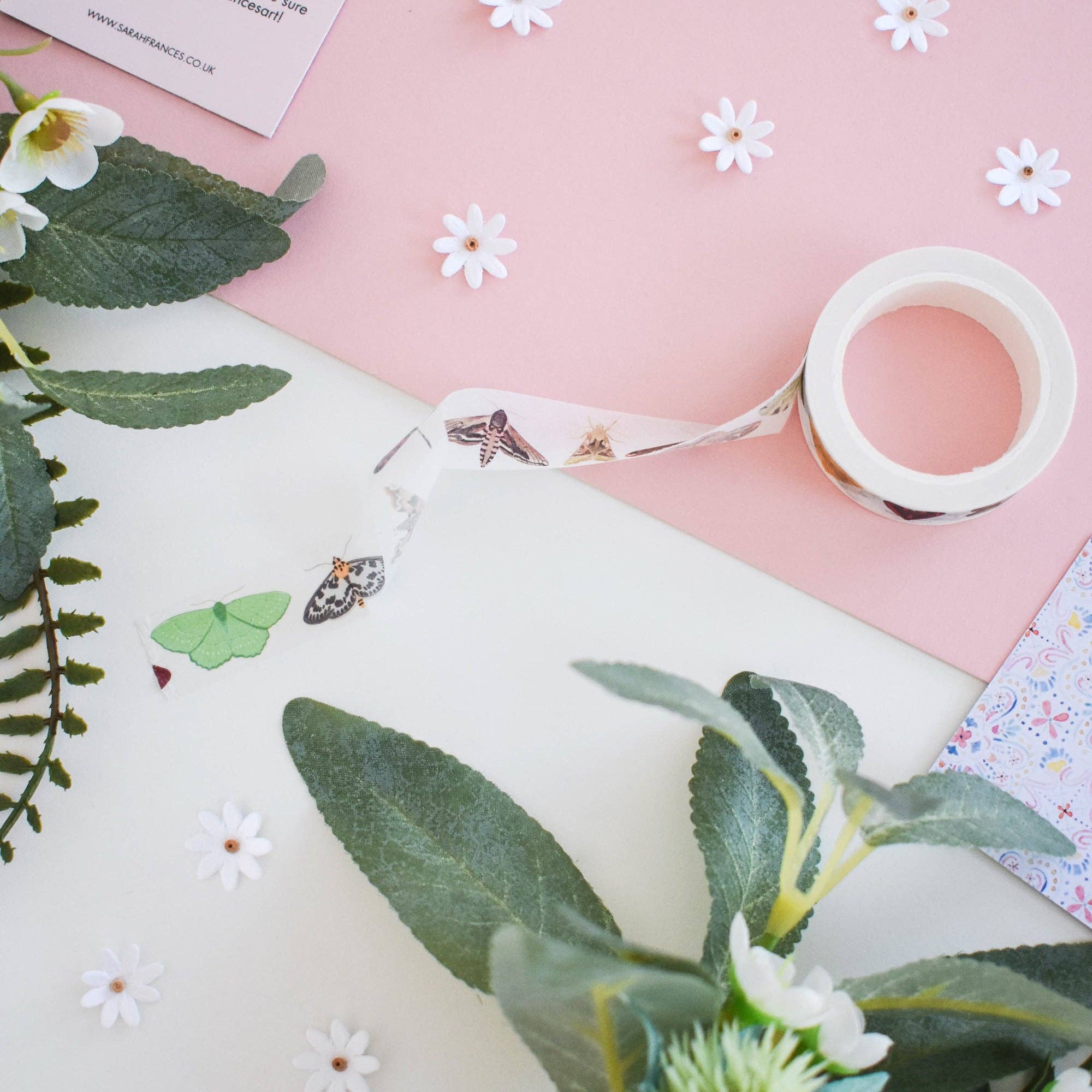 butterfly washi tape in use 