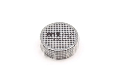 mt Black Gingham Washi Tape - 15mm