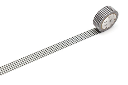 mt Black Gingham Washi Tape - 15mm