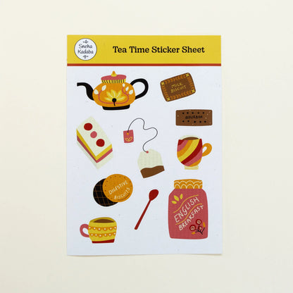 A6 Tea Time Sticker Sheet