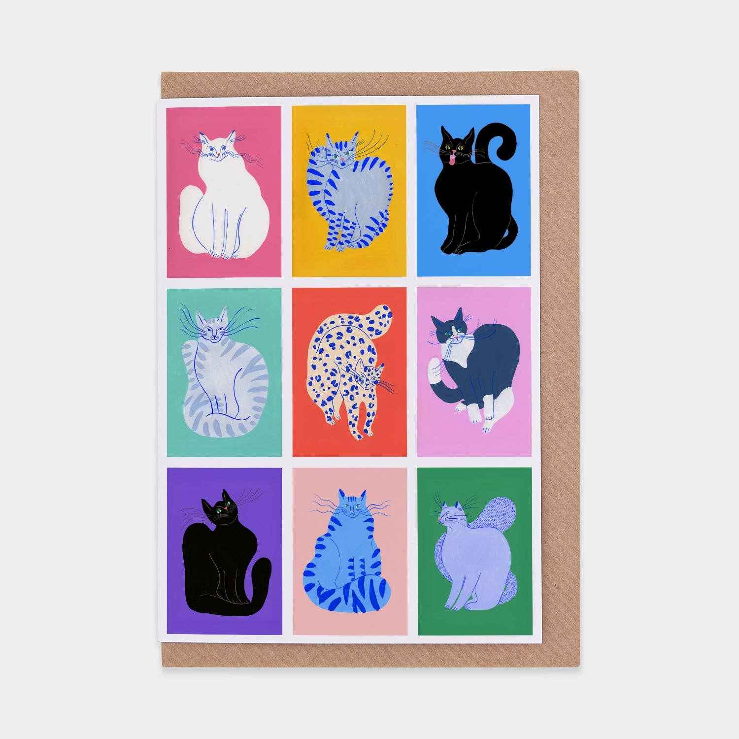 Nine Lives Greetings Card by Agathe Singer