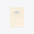 A6 blank notebook in white with stitched binding