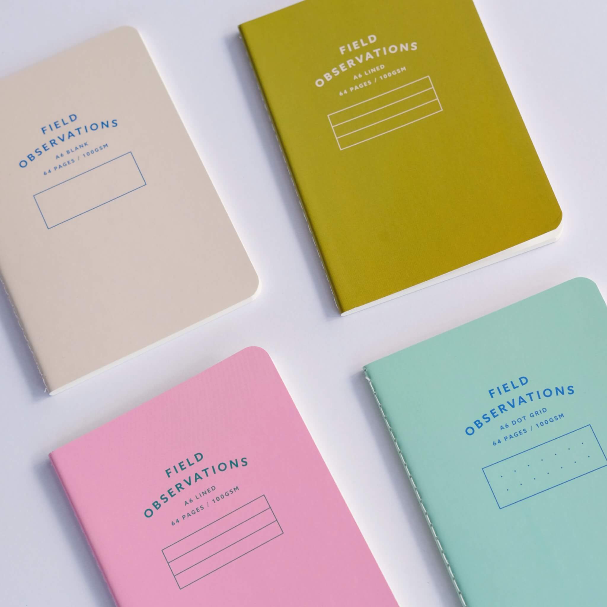 A6 dot grid notebook in different colours