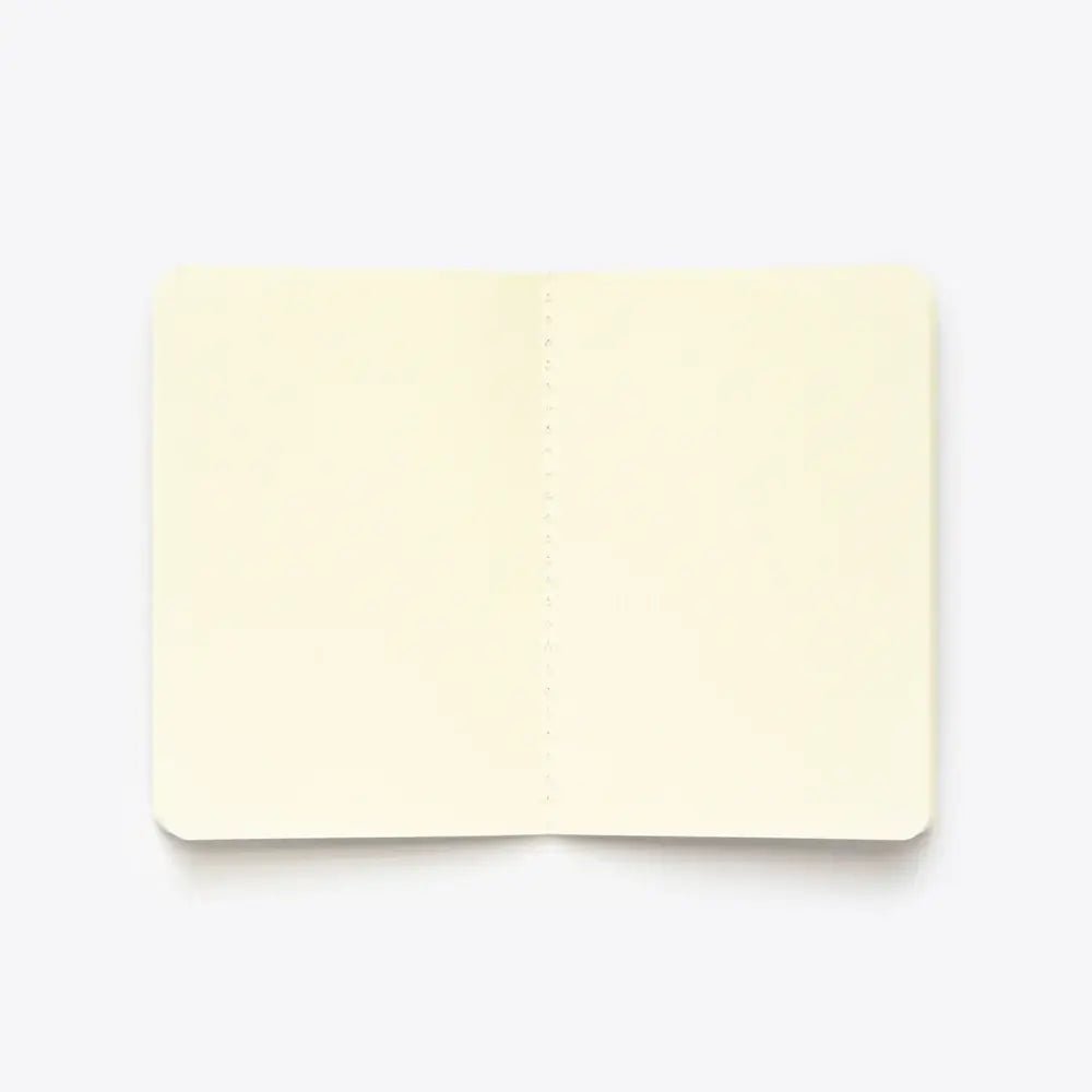 Inside of A6 blank notebook in white